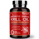 NATURE TARGET Krill Oil 1200mg con Omega-3 EPA & DHA con Astaxantina, Phospholipids & Choline - Supporti Cuore, Cervello, Unire Salute, Non OGM, Gluten Free, 120 Softgels (60 Servings)