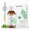 Olio biologico essenziale di Oregano-100% Puro Olio di origano greco non diluito con Carvacrol - Oltre 86%, Non OGM, Olio di origano Extra Forza Gocce liquide organiche, 1 FL.OZ/30ml