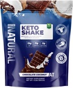 Keto Shake Chocolate Coconut with Bovine Collagen Protein + MCTs from Coconuts | 11g Protein, 19g Fat, 5g Carbs Net | Gluten-Free, Non-GMO, 12 Servings