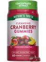 Verità della natura Cranberry Gummies | 60 Count | Vegan, Non OGM & Gluten Supplemento gratuito | Cranberry Mango Flavor