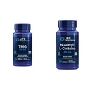 Estensione della vita TMG 500 mg – Supplemento Trimethylglycine – Incoraggia livelli di omocisteina sana & N-Acetyl-L-Cysteine (NAC), Immune, Respiratorio, Salute del fegato, NAC 600 mg