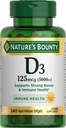 Vitamina D3 5000 IU Softgels, rilascio rapido, supporto immunitario, integratori di vitamina D, 240 Ct