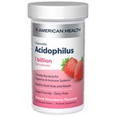 AMERICAN HEALTH Daily Chewable Tablet Acidophilus, 1 miliardo di culture dal vivo, batteri benefici per i sistemi digestivi e immuni, fragola, 60 conte