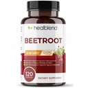 Healbend Organic Beet Root Capsule 1300mg - Nitric Oxide Booster Beets Support Healthy Blood Pressure, Heart Health, Circulation Superfood - 120 Count
