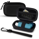 Inhaler Case, Hard Shell Protective Travel Carrying Case, si adatta ai dispositivi standard di salvataggio e di nuovo albuterolo fino a 4 pollici, dispositivo non incluso, nero
