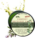 SSF Organics Comfrey Recovery Salve. Balmo di erbe organico per ossa, muscoli, articolazioni, denti, pelle, gonfiore e cura del tatuaggio. Artigianato, lento infuso. Nessun filler chimico. 2 oz