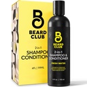 The Beard Club Mens 2 in 1 Shampoo e Set Condizionatore - Sulfate Free, idratante, agrumi concentrati per la cura dei capelli ricci e la cura della scala asciutta
