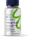 Foster & Thrive Cetirizine HCl 10mg Allergy Relief per Allergie Stagionali, Polline, Febbre di fieno e Occhi di prurito secco, Medicina antistamina non sonnolenta per bambini o adulti, Confronta Zyrtec