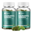 Gummie clorofilla per odore corpo Deodorante 2 confezione, Zucchero Vitamine libere D Gummy 1000IU, ACV Spirulina Chlorella Supplemento di erbe per le donne Supporto immunitario Vegan Non OGM