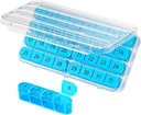 Organizzatore di pillole mensile Daviky 1 volta al giorno, organizzatore di scatole di pillole di mese 30 giorni, 31 giorni Caso di pillola giornaliero una volta al giorno, organizzatore di pillole di viaggio mensile per tenere vitamine, integratori e farmaci