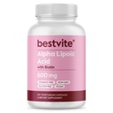 Acido alfa lipoico 600mg (per capsula) con Biotina per aumentare l'assorbimento (120 capsule vegetariane) Nessun filler - No Stearates - Nessun agente di flusso