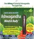 Irwin Naturals Liquid Quick-Delivery Ashwagandha Mind & Body - 10 Liquid-Tubes - Boosts Physical & Mental Performance - One-Per-Day Berry-Citrus aromaed Drink Mix