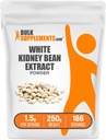 BulkSupplements.com Polvere del chicco di rene bianco - polvere del chicco di rene bianco - supplemento di erbe - senza glutine, 1,5g per porzione, 250g (8.8 oz) (pacchetto di 1)