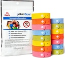 Braccialetti RiptGear Mosquito - 15 Confezione di Bracciali Mosquito per Bambini e Adulti, Bracciale insetto, Citronella Wristband - DEET Borse Mosquito gratuite, Accessori da campeggio