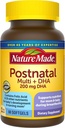 Natura fatta Multivitamina Postnatale + DHA 200 mg, 60 Softgels, per sostenere infermieristica mamme e bambini durante l'allattamento, vitamine e nutrienti postnatali includono ferro, vitamina D3, calcio, iodio
