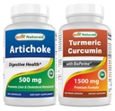Estratto di carciofo 10000 mg & Curcumina erborica 1500mg/Serving con bioperina