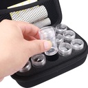 Organizzatore di pillole di viaggio con 15 bottiglie di piccole dimensioni & etichetta scrivibile, scatola di pillole con cerniera carina per la medicina & Vitamin Holder