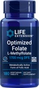 Estensione della vita Folato ottimizzato (L-metilfolato) 1700 mcg DFE, 180 compresse di Veg