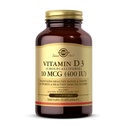 Solgar Vitamin D3 (Cholecalciferol) 10 mcg (400 IU) - 250 Softgels - Aiuta a mantenere le ossa sane e denti - Supporto di sistema immunitario - Non-GMO, Senza glutine, Latticini Free - 250 Serve