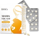 Acido Folico di BHK, Prima durante la gravidanza, Sostenere lo sviluppo del sistema nervoso del bambino, vitamine essenziali per la mamma e il bambino, 90 compresse
