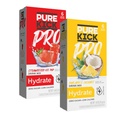 PURE KICK PRO Hydration Electrolyte Drink Mix, Ananas Coconut & Strawberry Ice Pop, 12 confezioni