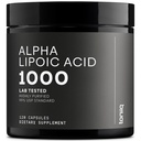 Toniiq 1000mg Ultra High Strength Alpha Lipoic Acid Capsule - Altamente purificato 99%+ USP Standard - 120 Capsule ALA Supplemento