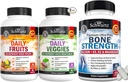 Triple Strength Omega 3 Fish Oil Softgels (1 mese di fornitura) Plus Glucosamine Chondroitin MSM Tripla resistenza Joint Support Supplement (1 mese di fornitura)