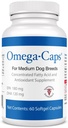 Omega-Caps for Medium Dog Breeds - Omega 3, Vitamine, Minerali, Antiossidanti - Supporto Sistema immunitario, Giunti, Cuore e Cervello - 60 capsule Softgel