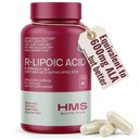 Acido R-Lipoico Stabilizzato 300mg Per Serving, R Alpha Lipoic Acid ALA Supplemento Antiossidante per Nerve, Energy & Metabolism Support, NSF Certified Supplements, Non-GMO & Vegan, 60 capsule, 2 mesi di fornitura