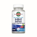 KAL Vitamina B-6 B-12 Methyl Folate ActivMelt, Supplemento di vitamina B, salute del cuore, energia e sangue rosso Supporto cellulare con Methyl B12 e DFE Folic Acid, Natural Berry Flavor, 60 Servings, 60 Micro Tabs