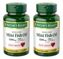 Mini Fish Oil Softgels 1290 mg, Omega-3, Supporta la salute del cuore, Odor-Less, 90 Mini Softgels rivestiti - Confezione di 2