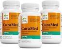Terry Naturally CuraMed 375mg - Integratore Antiossidante per il supporto alla salute cerebrale e immune - Integratore alimentare con curcumina e olio essenziale curcuma - Supporto al fegato di erbe - 60 Softgels (Pack of 3)