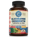 Integratore di supporto congiunto avanzato con Glucosamine Chondroitin MSM Turmeric Boswelia. Supporta la risposta infiammatoria, Discomfort Relief per le mani del ginocchio Indietro & Giunti. Certificato NSF, USA Made. 90 Count