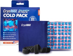 CryoMAX Cold Pack, riutilizzabile, lattice libero, terapia fredda di 8 ore, grande, 12" x 12" (1 Conte)