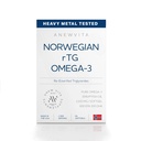 Norvegese rTG Omega 3 Fish Oil per cervello e cuore Boost, Triglyceride Fish Oil Omega 3 Integratori, 300 DHA 600 EPA Omega 3 Softgels acidi grassi essenziali per occhi, pelle e articolazioni, 1200mg, 60 Servings