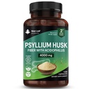 Psyllium Husk Capsule arricchiti con Probiotics Fibre Supplement High Absorbency Strength Contribuisce verso Gut and Digestive Health dalla Plantago Ovata Seeds, Ispaghula Husk, Gluten-Free Made in UK