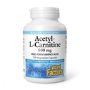 Fattori naturali, Acetil L-Carnitina 500 mg, promuove una memoria sana, concentrazione e funzione cerebrale, 120 capsule (60 porzioni)