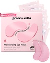 Grace & stella Award Vincere sotto la maschera degli occhi - Ridurre i cerchi scuri, occhi gonfiati, borse sotto occhi, rughe - Gel Under Eye Patches - Regali per la ragazza - Vegan Cruelty-Free Self Care (48 coppie, rosa)