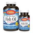 Carlson - L'Olio di Pesce Molto Finest, 700 mg Omega-3s, Norvegese, Sostenibilmente Fonte, Limone, 150 Conte