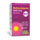 Fattori naturali, Vitamina B12 Methylcobalamin 5000 mcg, Chewable Support for Energy and Immune Health, Vegetariano, 60 compresse (60 porzioni)