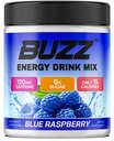 Mattina Buzz Energy Drink Powder - Energy Boost Drink Mix - Energia senza zucchero con antiossidanti - Morning Kickstart e Sport Nutrition Endurance Prodotto - 30 Serve, Blue Raspberry, 8 once