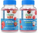 Bambini preciotici senza zucchero vitali + probiotici + prebiotici fibra bambini, gommoni Bundle - Grande degustazione, supplemento di vitamina, senza glutine, GMO libero, pancia masticabile