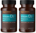 Vitamina D2 2000 IU, Vegan, 65 capsule, Supporta le ossa forti e la salute immunitaria, 2 mesi di alimentazione (Packaging May Vary) (Pack of 2)