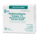 Globe (Box 25 Hydrocortisone 1% Crema di massima resistenza, (0.9g Packet) Crema anti-Itch per la Redità, Gonfiore, Itching, Rash, Bug Bites, Eczema, Altro