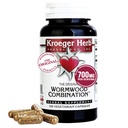 Kroeger Herb Prodotti, Wormwood Herb, Black Walnut, Clove, Quassia, Worm Wood Detox Cleanse - Capsule Vegetariani, Non OGM, Senza Glutine, Senza Preservativi o Filler - 100 Capsule, Made in USA