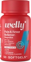Welly Remedies | OTC Pain & Fever Reliever: Ibuprofen | Rilievo di dolore/Riduttore di febbre | Medicina con ingredienti attivi provati