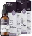 Marie Originals Natural Ear Oil Drops | Mullein Garlic olio Ear Gocce per la prevenzione delle infezioni, Herbal Ear Ache Gocce per adulti, Bambini & Animali, Soothes Ear Pain & Wax rimozione, Earache Remedies (2 Pack)