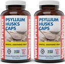 Yerba Prima Psyllium Husks Caps, 625 mg, 400 capsule (Pack of 2) - Fibra naturale per gli uomini e le donne - Supplemento di supporto di regolarità