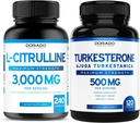 L Citrulline Supplemento (240 conte) L Arginina & Nitric Oxide - Stamina, Endurance, Performance per Workouts e Turkesterone (120 conte) Performance atletica & Muscle Mass Support - Vegan & USA Made