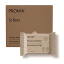 ProMix Nutrition Protein Puff Bars, 12-Pack - Chocolate Chip - Marshmallow Crispy Treat - Great Tasting & Healthy On The Go Snack - High Protein & Low Calorie - Non-GMO & Free da Gluten, Soy, & Corn